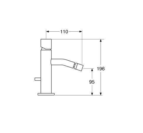 Amalia – Monocomando bidet con scarico e varie rifiniture