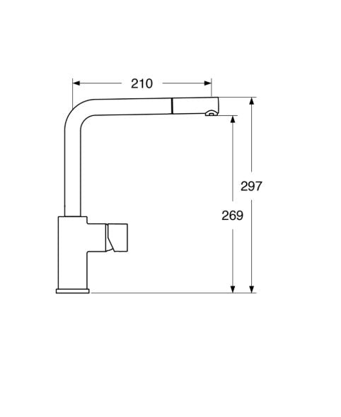 Amalia – Monocomando lavello doccia estraibile “pull out” con varie rifiniture