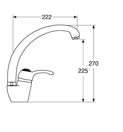 Elite – Monocomando lavello leva laterale con varie rifiniture