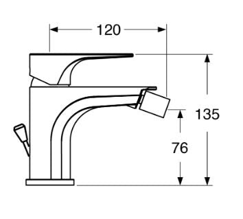 Fly – Monocomando bidet con scarico e varie rifiniture