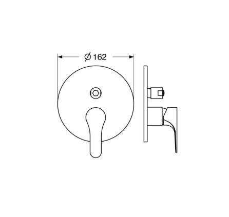 Fly – Monocomando doccia incasso con deviatore e varie rifiniture