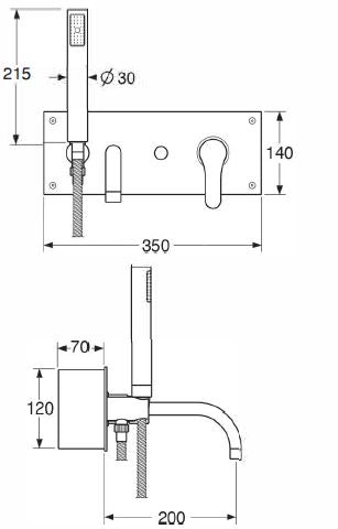 Fly – Monocomando vasca da incasso con duplex e varie rifiniture