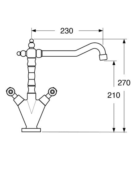 Iris – Monoforo cucina con viarie rifiniture
