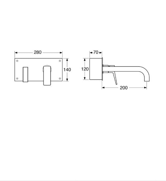 Rubino – Monocomando lavabo da incasso con varie rifiniture e scarico a pressione