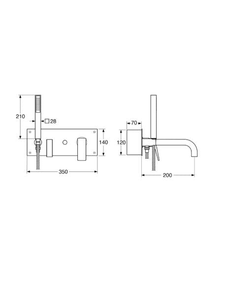 Rubino – Monocomando vasca con varie rifiniture da incasso con duplex