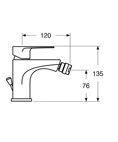 Line - Monocomando bidet con scarico