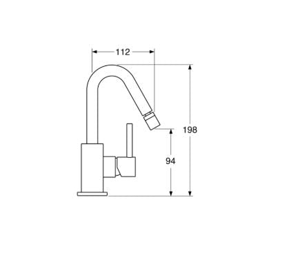 Micron - Monocomando bidet leva laterale senza scarico e varie rifiniture