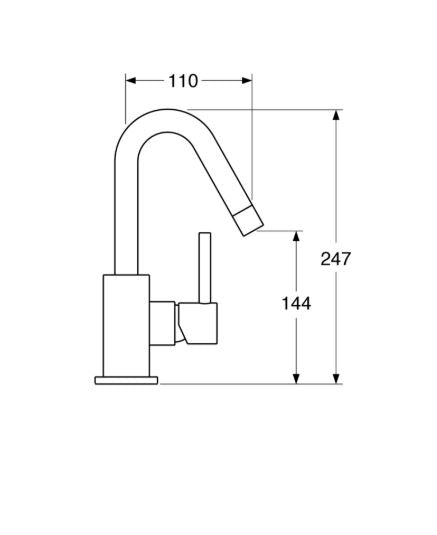 Micron - Monocomando lavabo leva laterale senza scarico con varie rifiniture