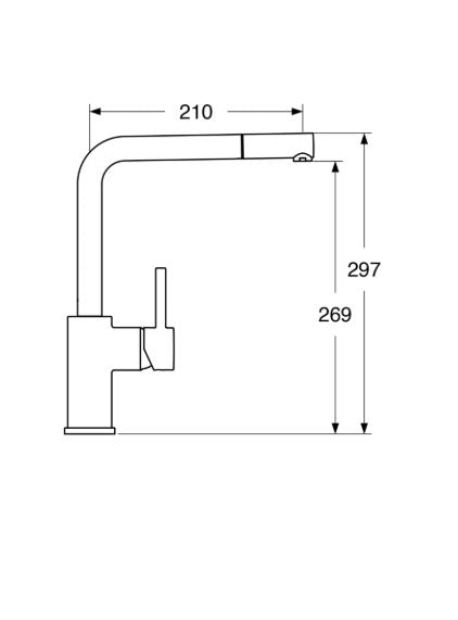 Micron - Monocomando lavello doccia estraibile "pull out" con varie rifiniture