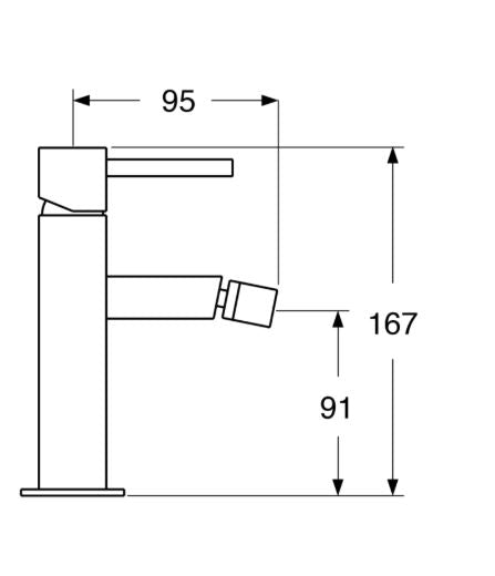 Quarzo - Monocomando bidet senza scarico
