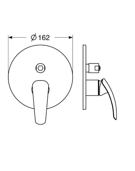 Smart - Monocomando doccia incasso con deviatore