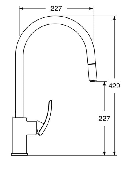 Smart - Monocomando lavello doccia estraibile "pull down" con varie rifiniture