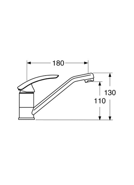 Smart - Monocomando lavello monoforo canna corta