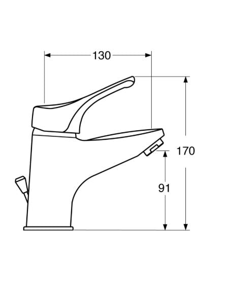 Trend - Monocomando lavabo alto con scarico e base cromata