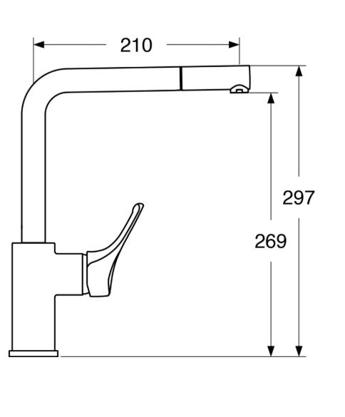 Trend - Monocomando lavello doccia estraibile "Pull out" con varie rifiniture