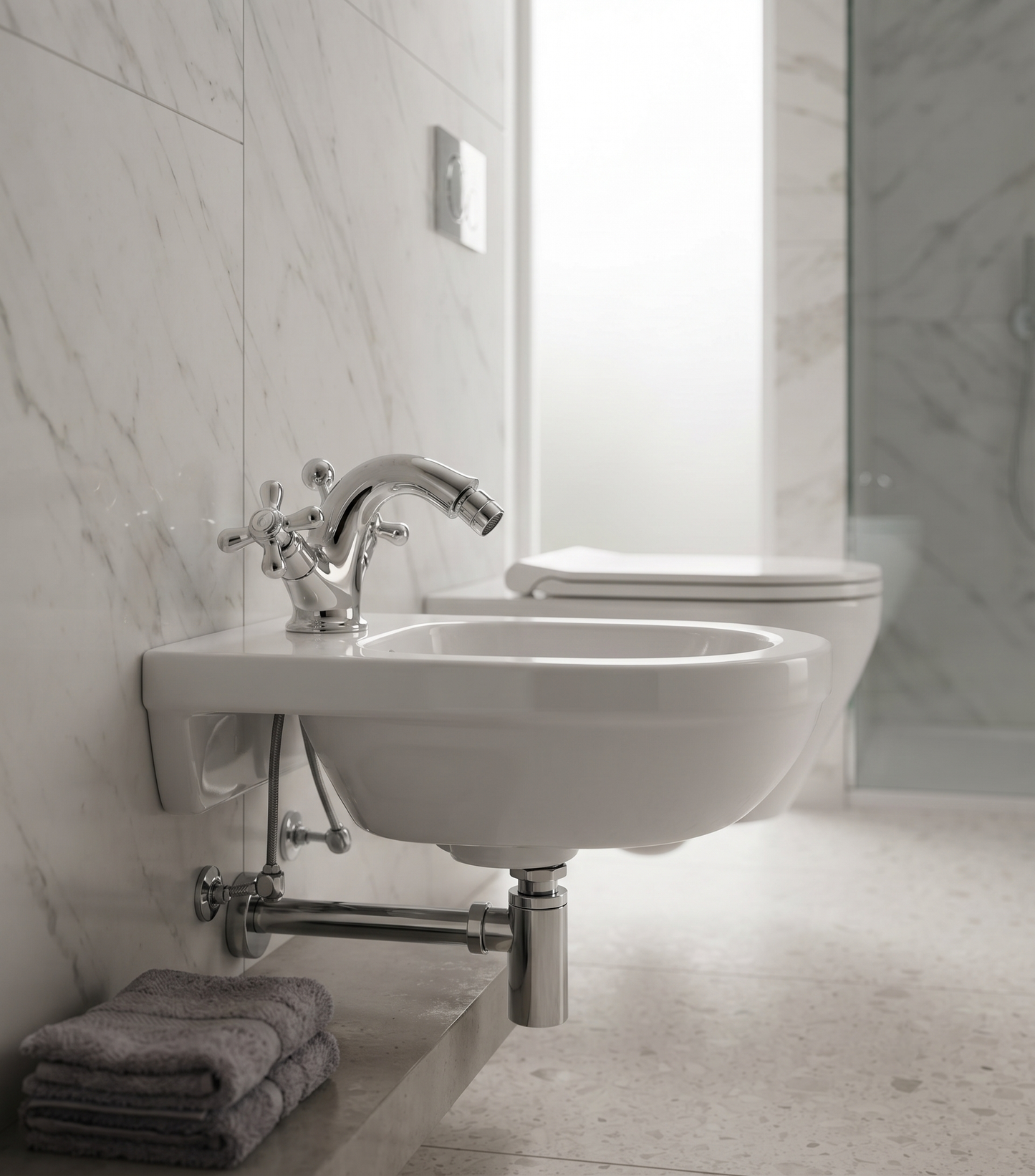 Maya - Monoblocco bidet con scarico e varie rifiniture