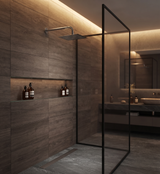 Shower & Wellness - Braccio doccia con soffione anticalcare quadrato in acciaio di varie misure e rifiniture