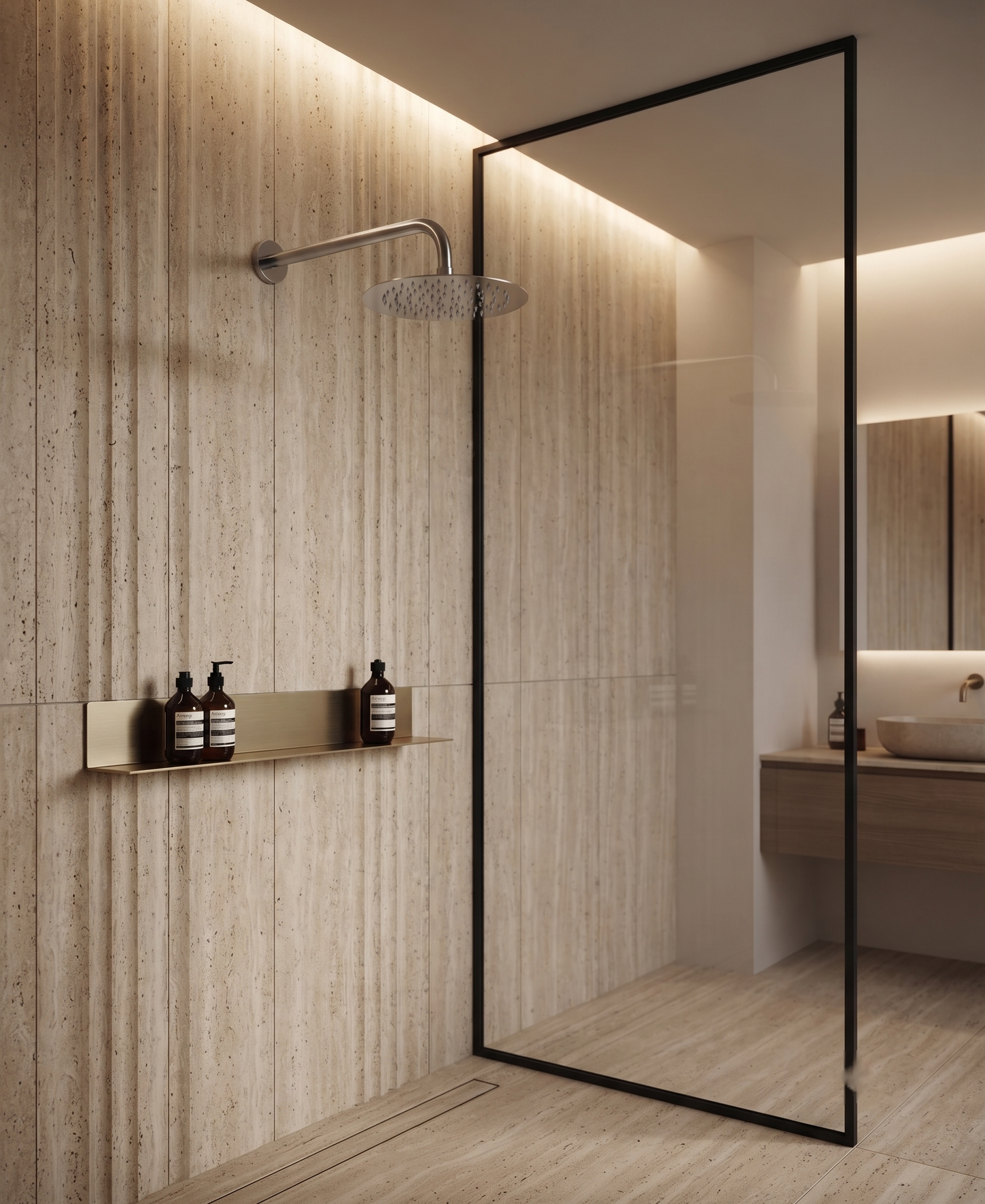 Shower & Wellness - Braccio doccia con soffione anticalcare in acciaio di varie misure e rifiniture