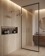 Shower & Wellness - Braccio doccia con soffione Iris da Ø200 mm e varie rifiniture