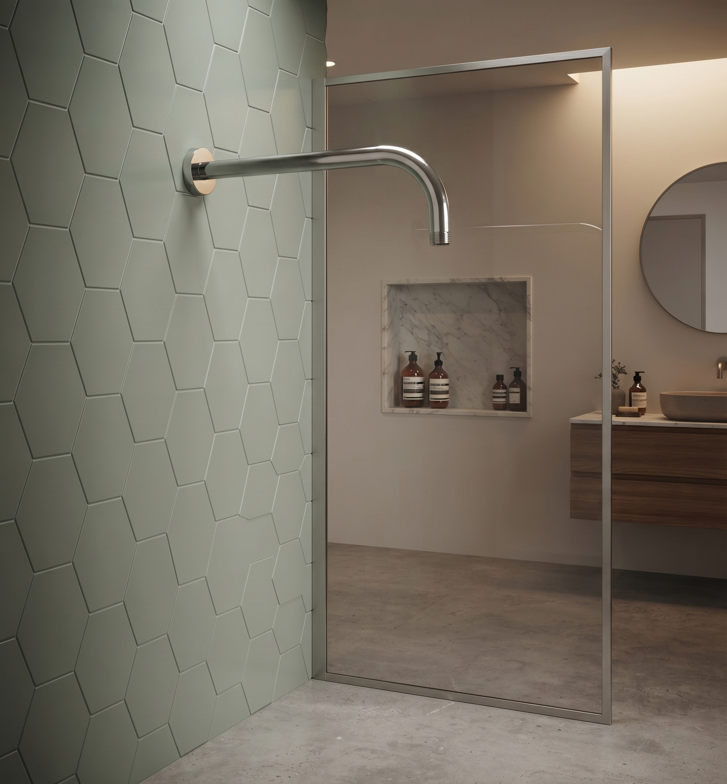 Shower & Wellness - Braccio doccia tondo