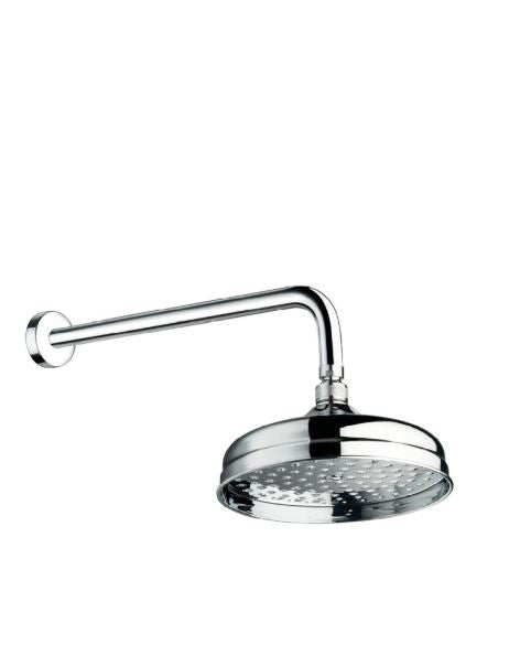 Shower & Wellness - Braccio doccia con soffione Iris da Ø200 mm e varie rifiniture