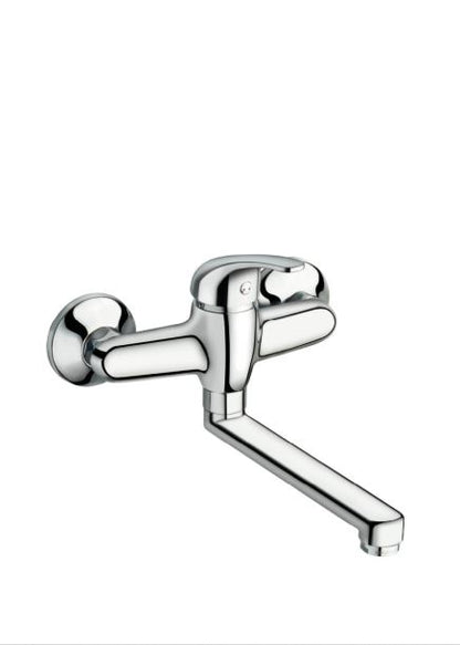 Ciao - Monocomando lavello a muro con canna piatta da 17cm