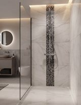Shower & Wellness - Colonna doccia telescopica con soffione quadrato anticalcare in acciaio di varie misure e termostatico doppia uscita