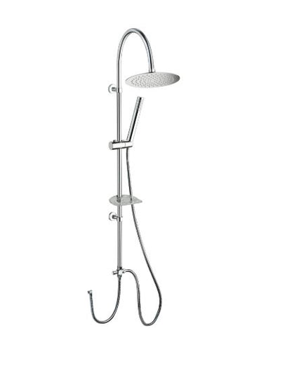 Shower & Wellness - Colonna doccia attacco da 1/2" con soffione anticalcare in acciaio di varie misure