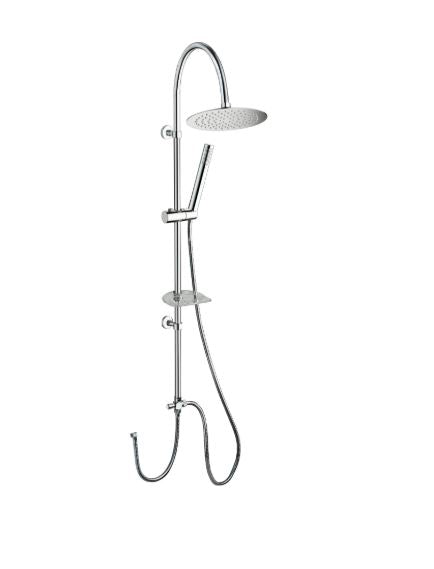 Shower & Wellness - Colonna doccia attacco da 1/2" con soffione anticalcare in acciaio di varie misure
