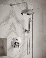 Elite – Kit doccia incasso con deviatore, con soffione in ottone ⌀200 mm e varie rifiniture