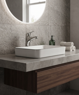 Trend - Monocomando lavabo alto con scarico e base cromata