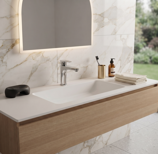 Line - Monocomando lavabo alto senza scarico