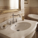 Iris – Batteria lavabo canna girevole con scarico e viarie rifiniture