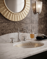 Maya - Batteria lavabo decò con scarico e varie rifiniture
