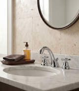 Maya - Batteria lavabo con scarico e varie rifiniture