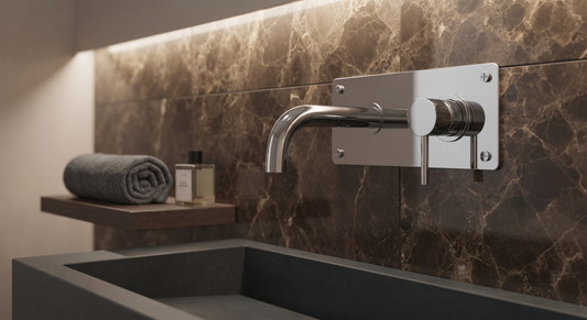 Micron - Monocomando lavabo da incasso con scarico a pressione e varie rifinitura