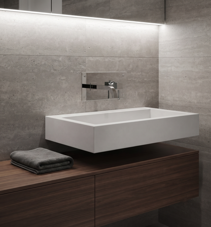 Quarzo - Monocomando lavabo da incasso con scarico a pressione