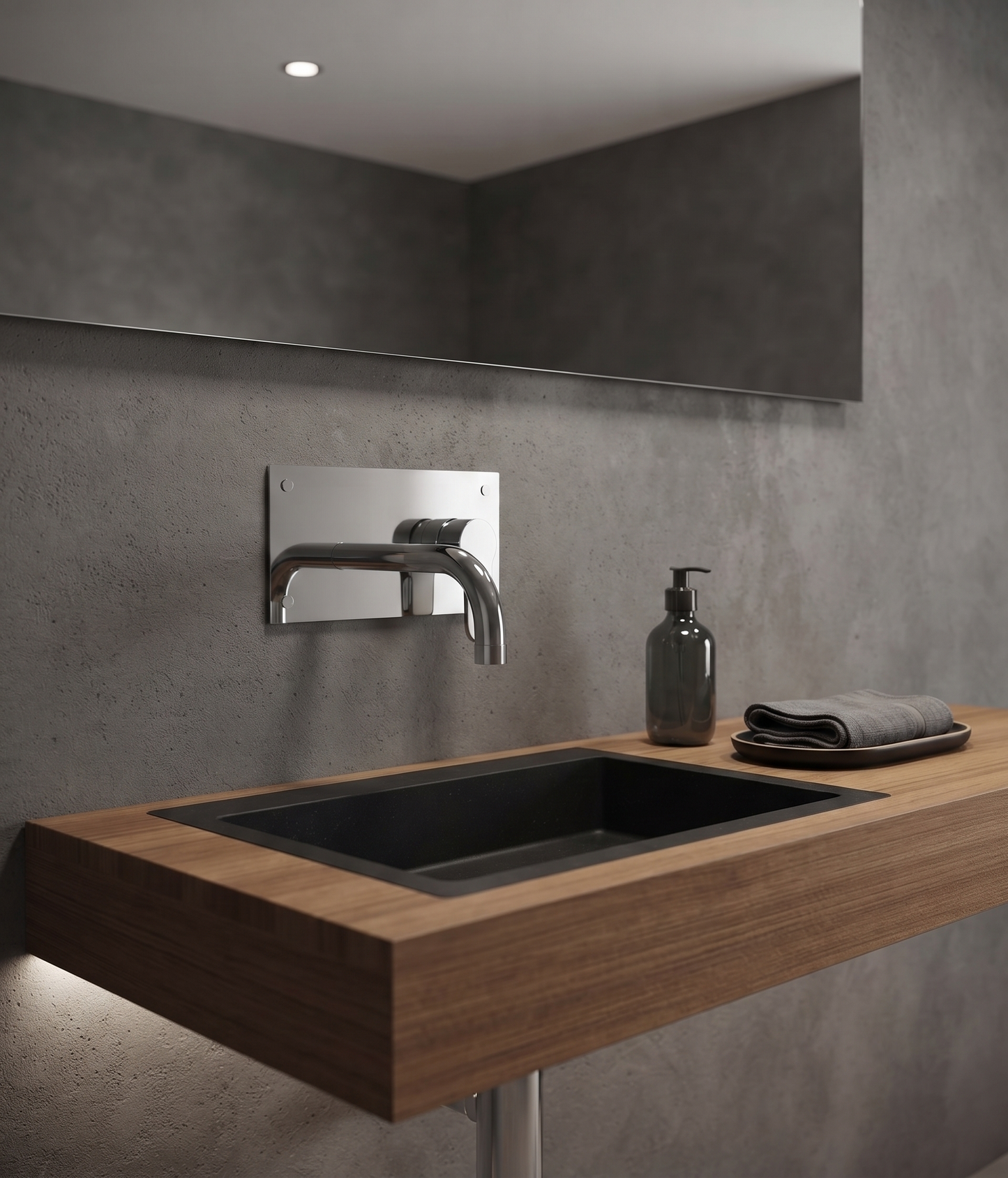 Fly – Monocomando lavabo da incasso con scarico a pressione e varie rifiniture