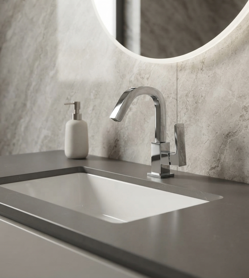 Rubino – Monocomando lavabo leva laterale con varie rifiniture senza scarico