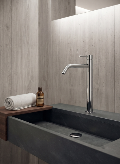 Micron - Lavabo prolungato con scarico a pressione e varie rifiniture