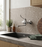 Smart - Monocomando lavello a muro leva clinica con canna piatta da 20cm