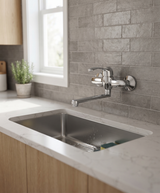 Elite – Monocomando lavello a muro con canna piatta cm 17 con varie rifiniture