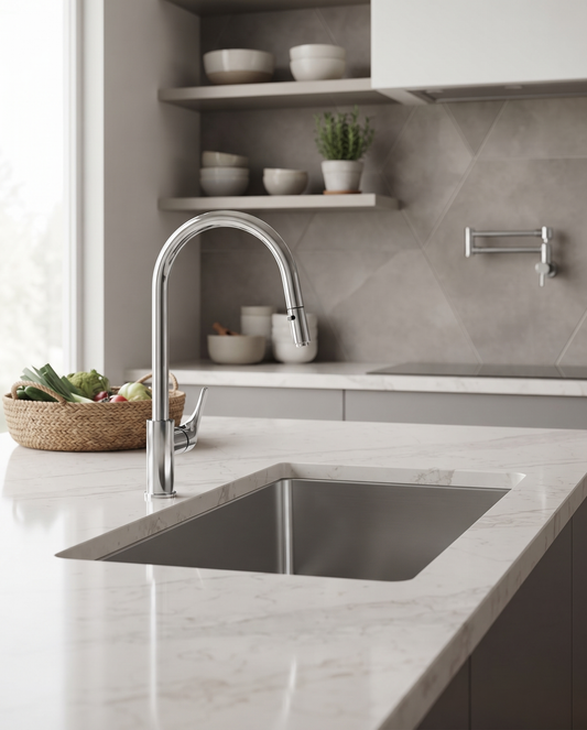 Trend - Monocomando lavello doccia estraibile "Pull down" con varie rifiniture