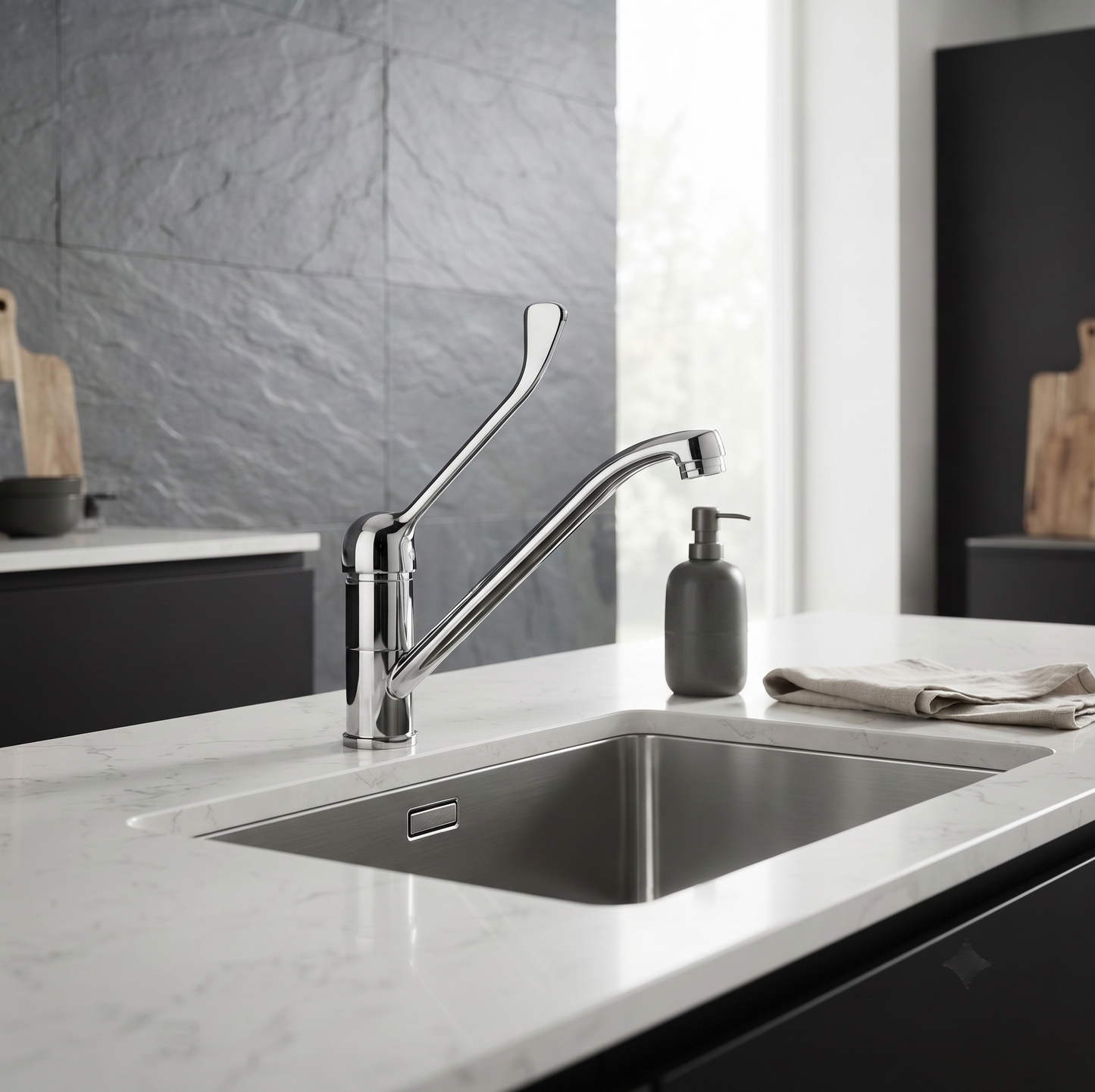 Fly – Monocomando lavello leva clinica con varie rifiniture