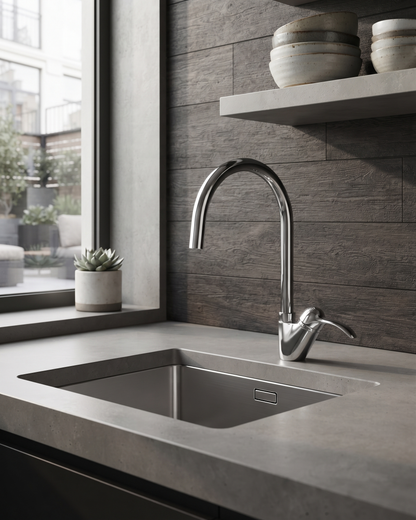 Elite – Monocomando lavello leva laterale canna ⌀ 22 con varie rifiniture