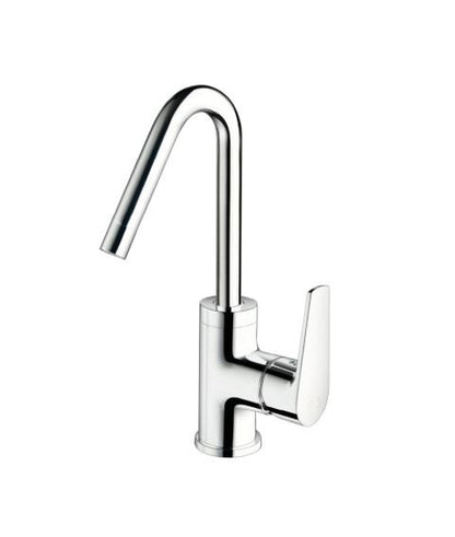 Line - Monocomando lavabo leva laterale con scarico a pressione