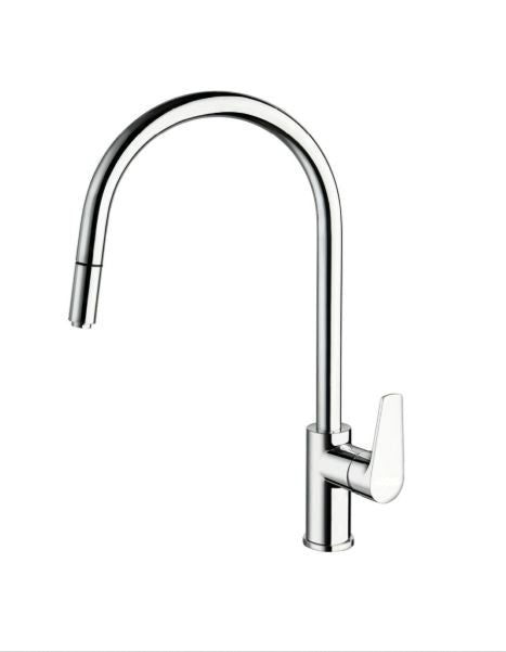 Line - Monocomando lavello doccia estraibile "pull-down" con varie rifiniture
