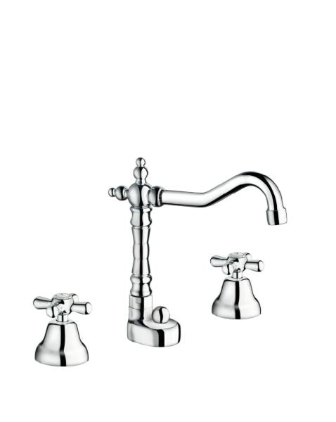 Maya - Batteria lavabo decò con scarico e varie rifiniture