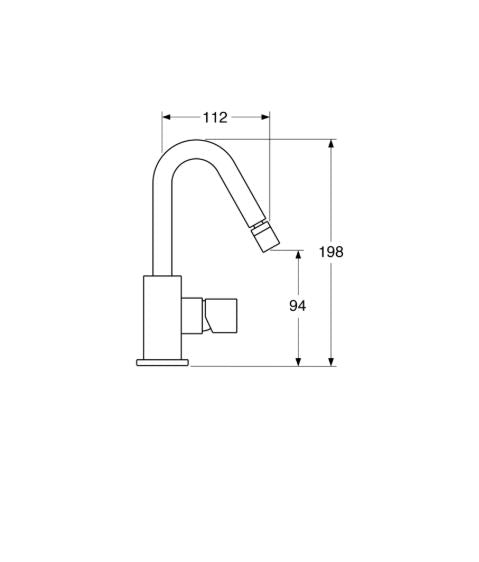 Amalia – Monocomando bidet leva laterale senza scarico con varie rifiniture