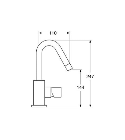 Amalia – Monocomando lavabo leva laterale senza scarico e varie rifiniture